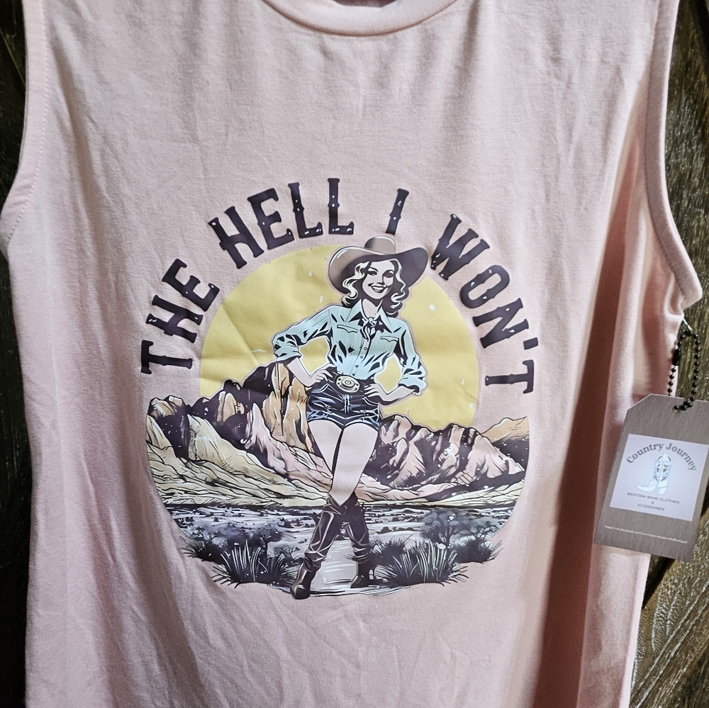 NWT Pink Graphic Tank Top